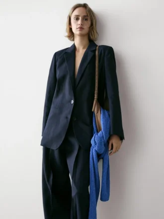 Anzug-Blazer aus Leinen