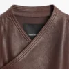 Asymmetrische Bomberjacke aus Nappaleder Asymmetrische Bomberjacke aus Nappaleder