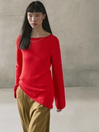 Asymmetrischer Strickpullover