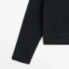 Baumwoll-Cardigan mit hohem Kragen