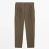 Baumwoll-Hose mit doppelten Abnähern