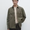 Baumwoll-Overshirt mit Taschen Baumwoll-Overshirt mit Taschen