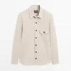 Baumwoll-Overshirt mit Taschendetails Baumwoll-Overshirt mit Taschendetails