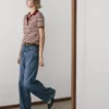Baumwoll-Poloshirt mit gestreiften Details