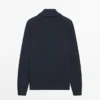 Baumwoll-Pullover mit Stehkragen und Reißverschluss Baumwoll-Pullover mit Stehkragen und Reißverschluss