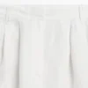 Bermudashorts aus 100 % Leinen mit kurzen Falten