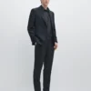 Blazer aus kühler Wolle mit Mikrostruktur Blazer aus kühler Wolle mit Mikrostruktur