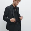 Blazer aus kühler Wolle mit Mikrostruktur Blazer aus kühler Wolle mit Mikrostruktur
