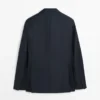 Blazer aus kühler Wolle mit Mikrostruktur Blazer aus kühler Wolle mit Mikrostruktur
