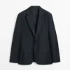 Blazer aus kühler Wolle mit Mikrostruktur Blazer aus kühler Wolle mit Mikrostruktur