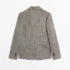 Blazer aus melierter Wollmischung
