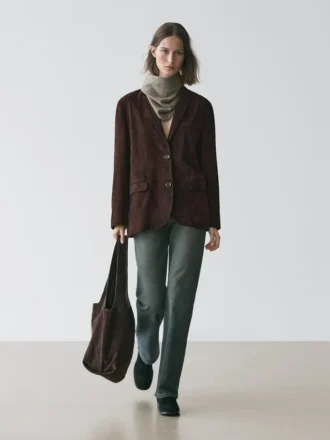 Blazer aus Wildleder