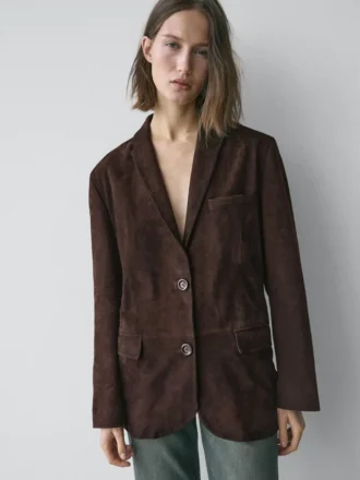 Blazer aus Wildleder