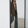 Blazer aus Wildleder mit Reverskragen Blazer aus Wildleder mit Reverskragen