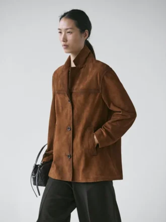 Blazer aus Wildleder mit Taschen