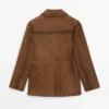 Blazer aus Wildleder mit Taschen Blazer aus Wildleder mit Taschen