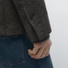 Blazer aus Wollmischung mit Fischgrätenmuster Blazer aus Wollmischung mit Fischgrätenmuster