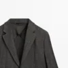 Blazer aus Wollmischung mit Fischgrätenmuster Blazer aus Wollmischung mit Fischgrätenmuster