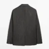 Blazer aus Wollmischung mit Fischgrätenmuster Blazer aus Wollmischung mit Fischgrätenmuster