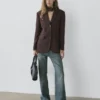 Blazer mit Taschen und Reverskragen