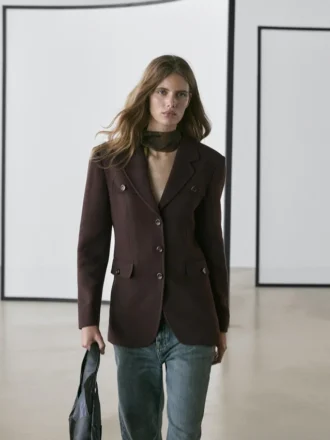 Blazer mit Taschen und Reverskragen