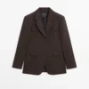 Blazer mit Taschen und Reverskragen