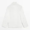 Bluse mit hohem Kragen und Saumdetail Bluse mit hohem Kragen und Saumdetail