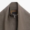 Bomberjacke aus meliertem Leinen mit Schals Bomberjacke aus meliertem Leinen mit Schals