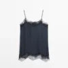 Camisole-Top mit kontrastierenden Spitzendetails Camisole-Top mit kontrastierenden Spitzendetails