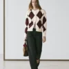 Cardigan aus Baumwolle mit Argyle-Muster Cardigan aus Baumwolle mit Argyle-Muster