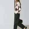 Cardigan aus Baumwolle mit Argyle-Muster Cardigan aus Baumwolle mit Argyle-Muster