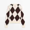 Cardigan aus Baumwolle mit Argyle-Muster Cardigan aus Baumwolle mit Argyle-Muster