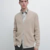 Cardigan aus Baumwolle mit Reißverschluss Cardigan aus Baumwolle mit Reißverschluss