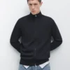 Cardigan aus Baumwolle mit Reißverschluss Cardigan aus Baumwolle mit Reißverschluss