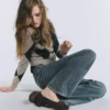 Cardigan aus Baumwollmischung mit Argyle-Muster