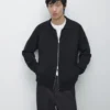 Cardigan aus Baumwollmischung mit Reißverschluss Cardigan aus Baumwollmischung mit Reißverschluss