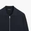 Cardigan aus Baumwollmischung mit Reißverschluss Cardigan aus Baumwollmischung mit Reißverschluss