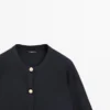 Cardigan aus Baumwollstrick mit goldenen Knöpfen