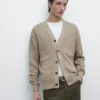 Cardigan aus Baumwollstrick mit Knöpfen Cardigan aus Baumwollstrick mit Knöpfen