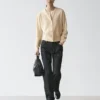 Cardigan aus Wolle mit Rundhalsausschnitt