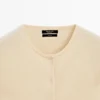 Cardigan aus Wolle mit Rundhalsausschnitt