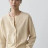 Cardigan aus Wolle mit Rundhalsausschnitt