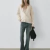 Cardigan aus Wolle mit Zopfmuster