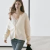 Cardigan aus Wolle mit Zopfmuster
