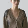 Cardigan aus Wollmischung mit Argyle-Muster