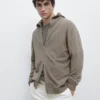 Cardigan aus Wollmischung mit Kapuze Cardigan aus Wollmischung mit Kapuze