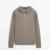 Cardigan aus Wollmischung mit Kapuze Cardigan aus Wollmischung mit Kapuze