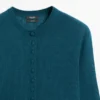 Cardigan aus Wollstrick mit verdeckten Knöpfen