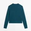 Cardigan aus Wollstrick mit verdeckten Knöpfen
