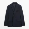 Cool Wool Zweireihiger Blazer für Anzüge Cool Wool Zweireihiger Blazer für Anzüge